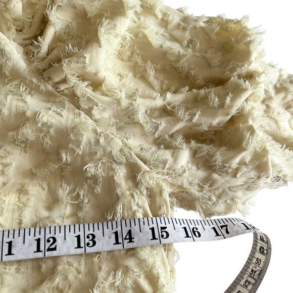 Zara Voluminous Yellow Textured Weave Puff Sleeve Midi Dress Size XS 2339/301 - Picture 11 of 15